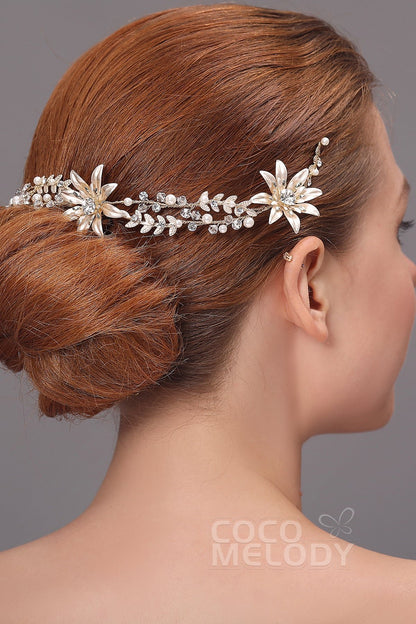 Latest Alloy Headpiece with Imitation Pearl AH17011