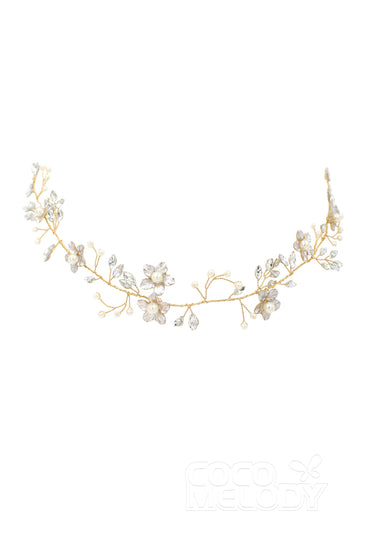 Alloy Headbands with Imitation Pearl and Crystals AH18013