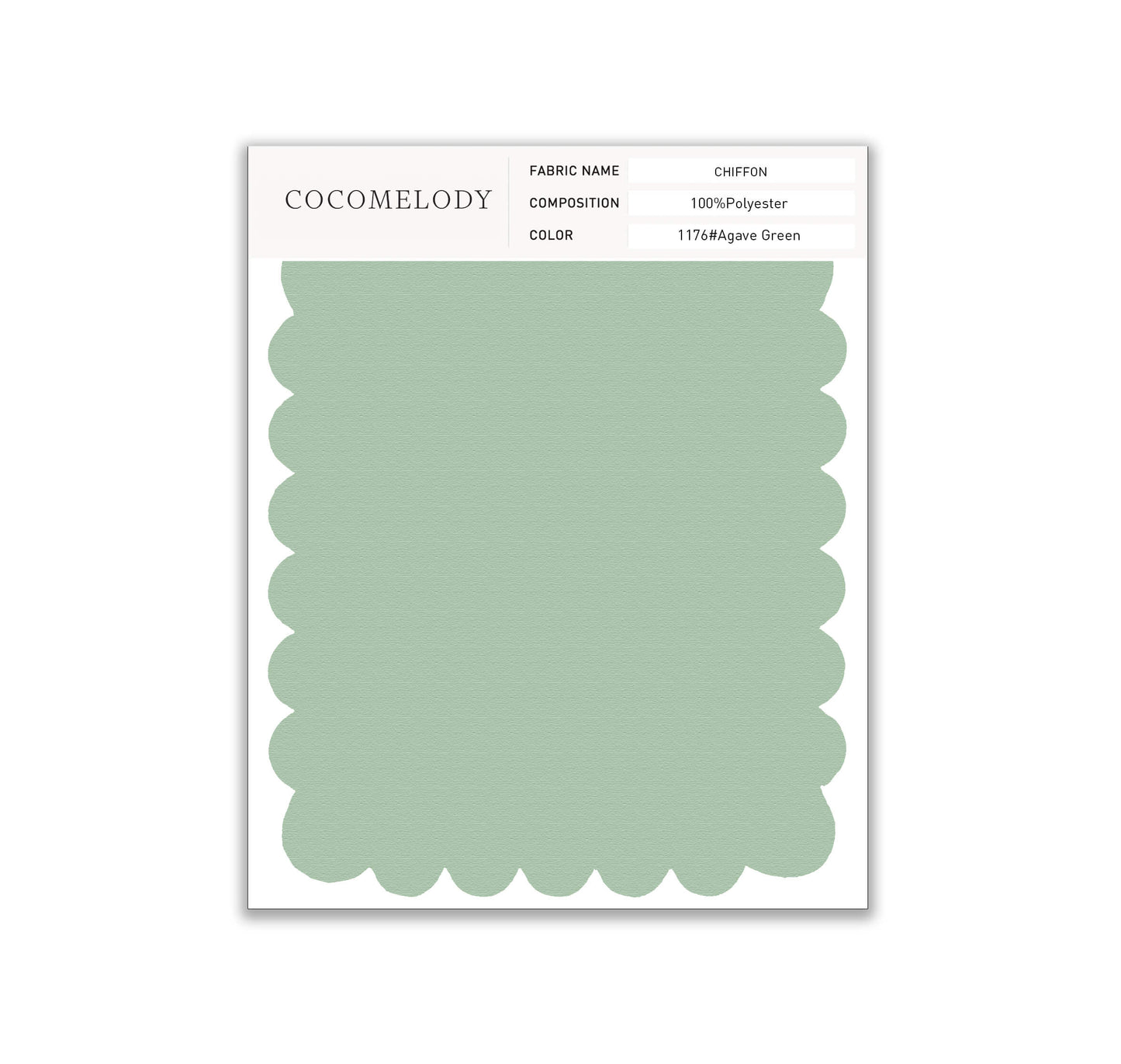 COCOMELODY Chiffon Fabric Swatch in Single Color SWCH16001 