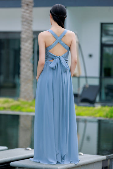 A-Line Floor Length Chiffon Bridesmaid Dress CB0708