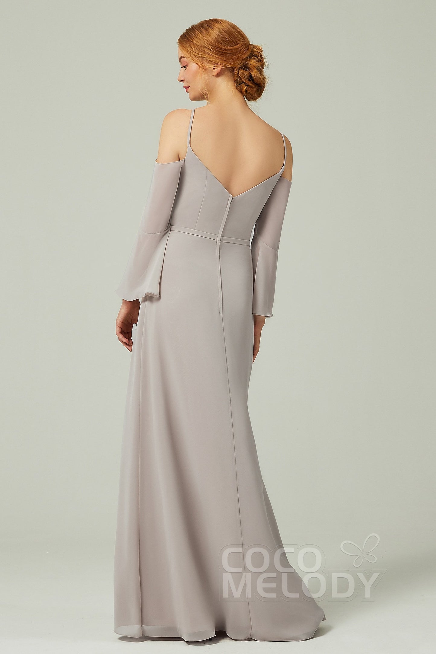 A-Line Floor Length Chiffon Bridesmaid Dress CB0307