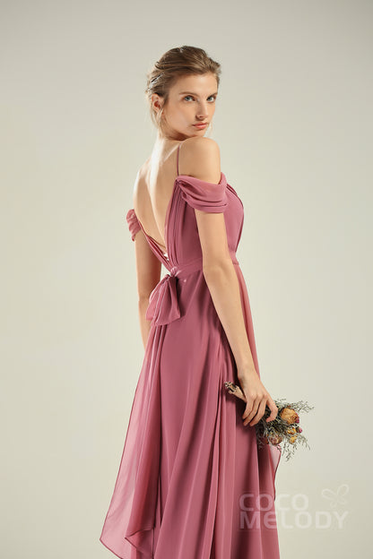 A-Line Floor Length Chiffon/Lace Bridesmaid Dress CB0628