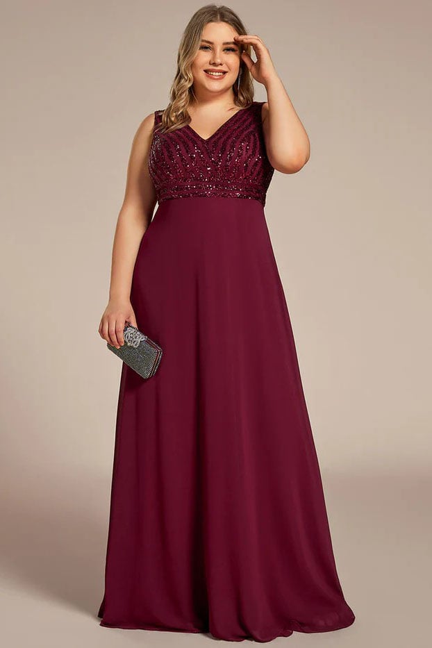 A-Line Floor Length Chiffon Bridesmaid Dress CB0663