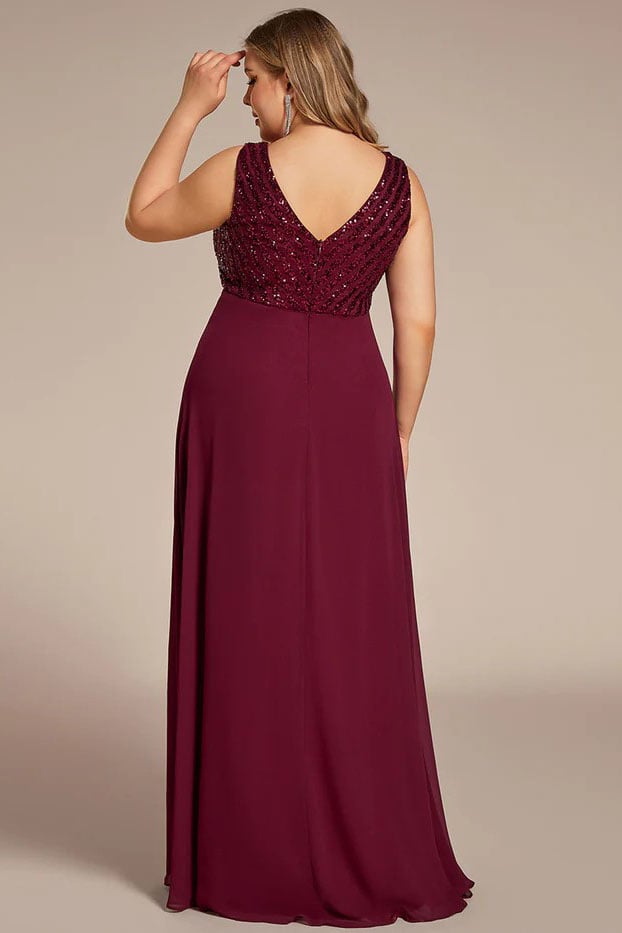 A-Line Floor Length Chiffon Bridesmaid Dress CB0663