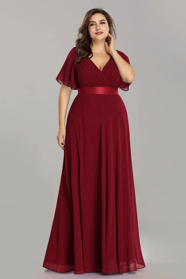 A-Line Floor Length Chiffon Bridesmaid Dress CB0682