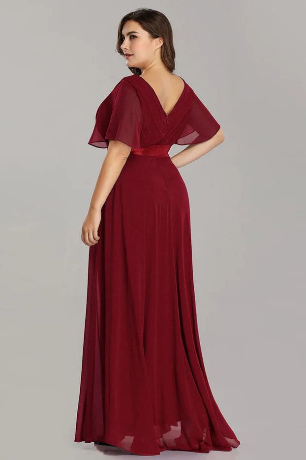 A-Line Floor Length Chiffon Bridesmaid Dress CB0682