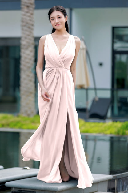 A-Line Floor Length Chiffon Bridesmaid Dress CB0708