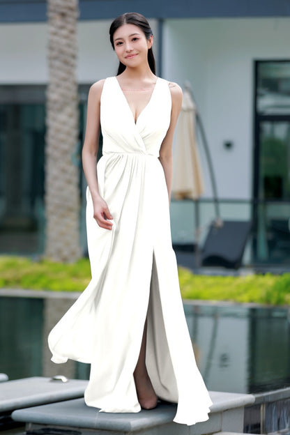 A-Line Floor Length Chiffon Bridesmaid Dress CB0708