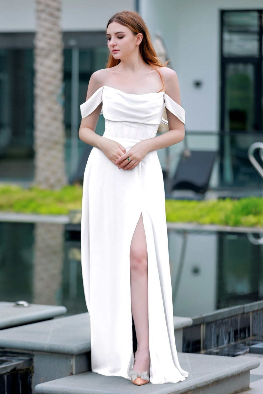 A-Line Floor Length Chiffon Bridesmaid Dress CB0709PS