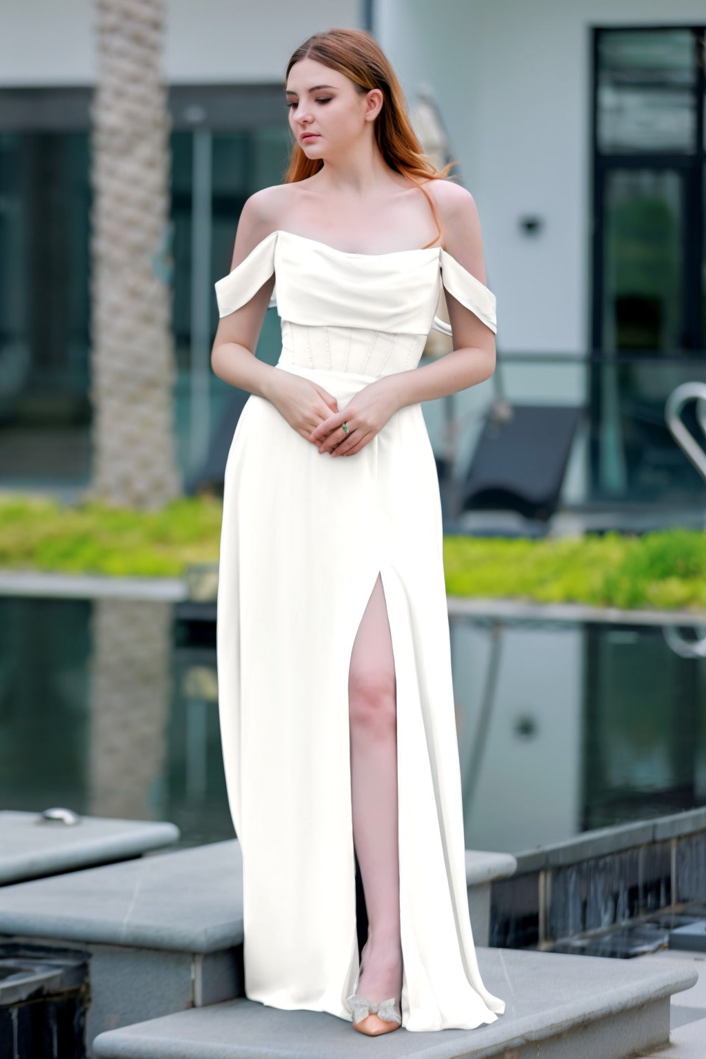 A-Line Floor Length Chiffon Bridesmaid Dress CB0709PS