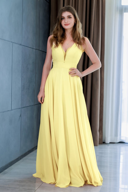 A-Line Floor Length Chiffon Bridesmaid Dress CB0716