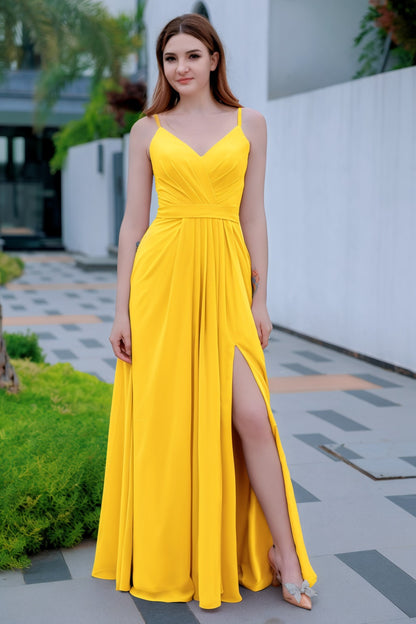 A-Line Floor Length Chiffon Bridesmaid Dress CB0718