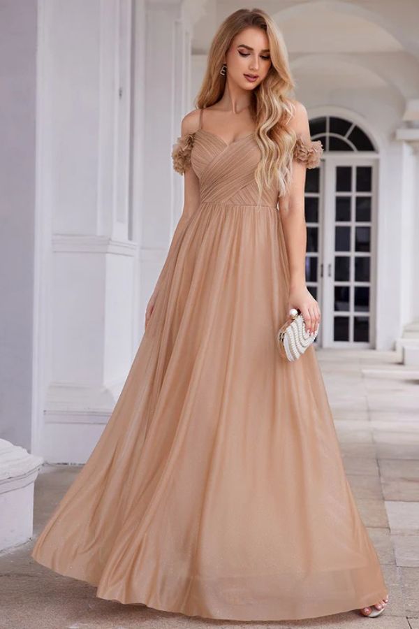 A-Line Floor Length Chiffon Bridesmaid Dress CB0721