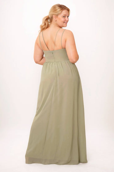 A-Line Maxi Chiffon Bridesmaid Dress CB0728