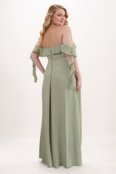 A-Line Maxi Chiffon Bridesmaid Dress CB0730