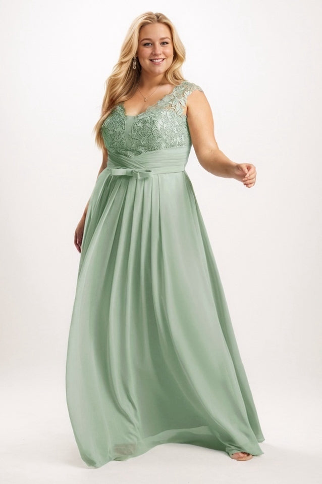 A-Line Maxi Chiffon Bridesmaid Dress CB0732