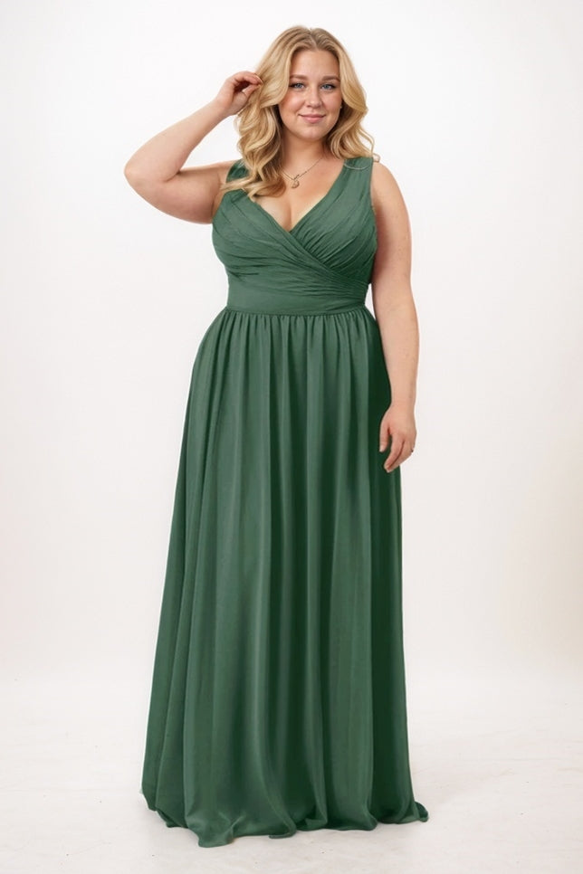 A-Line Maxi Chiffon Bridesmaid Dress CB0742