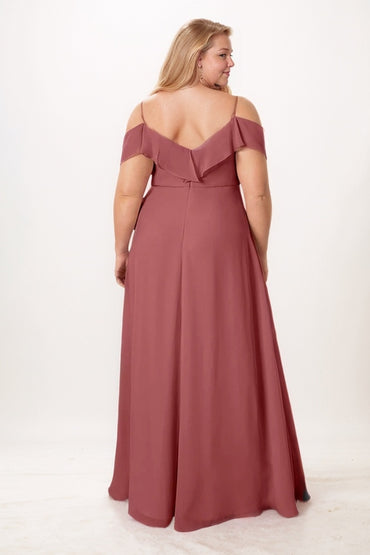 A-Line Maxi Chiffon Bridesmaid Dress CB0744