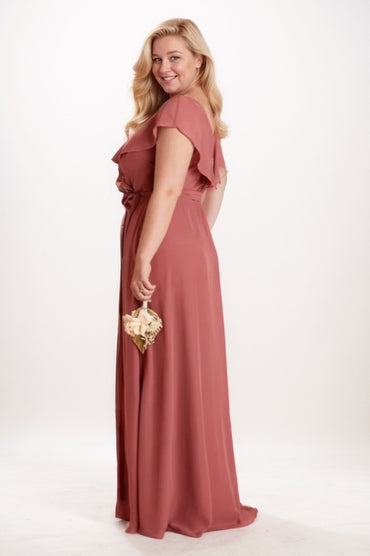 A-Line Maxi Chiffon Bridesmaid Dress CB0746