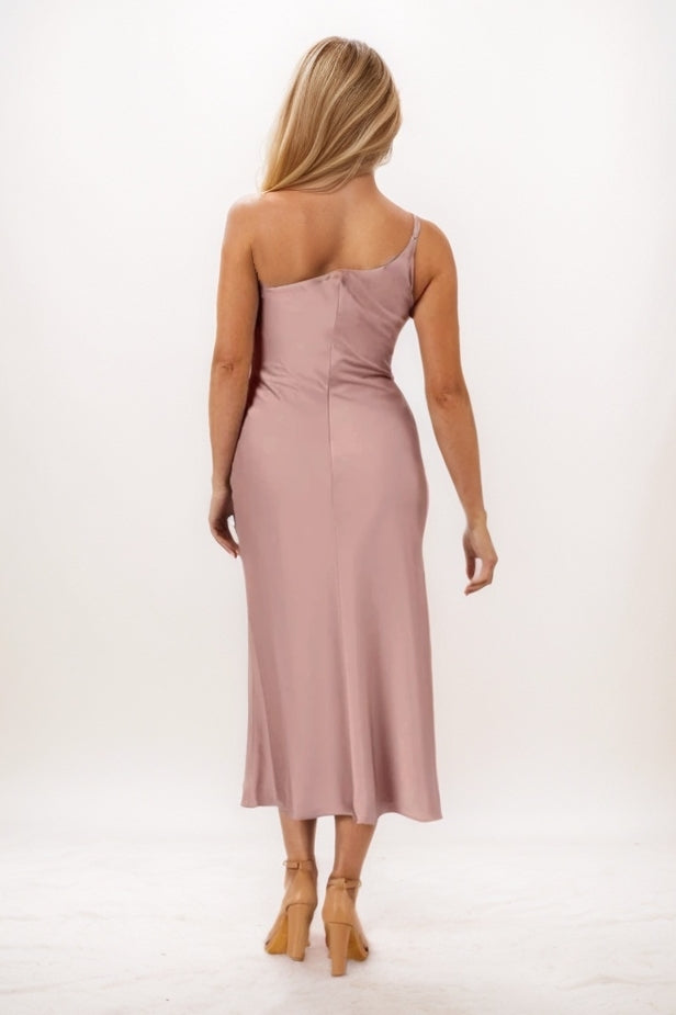 Sheath-Column Midi Chiffon Bridesmaid Dress CB0754