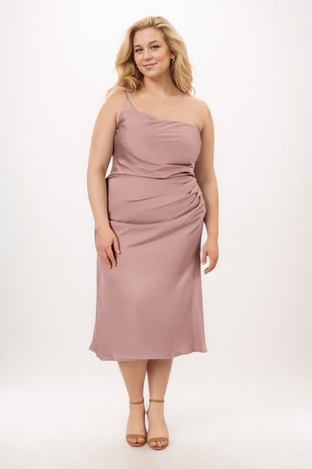 Sheath-Column Midi Chiffon Bridesmaid Dress CB0754