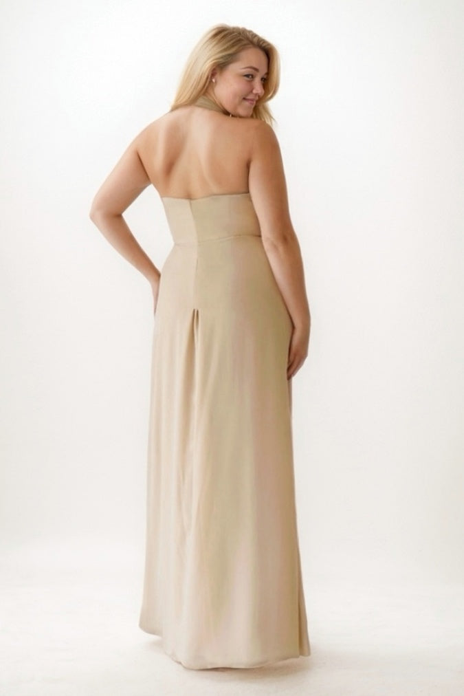 Sheath-Column Maxi Chiffon Bridesmaid Dress CB0756