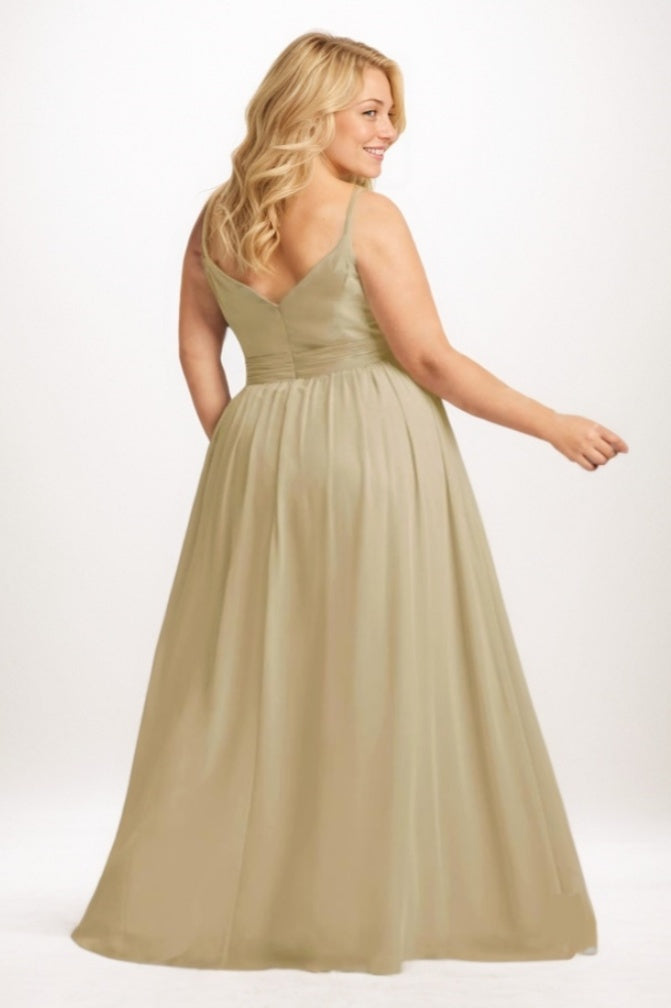 A-Line Maxi Chiffon Bridesmaid Dress CB0757