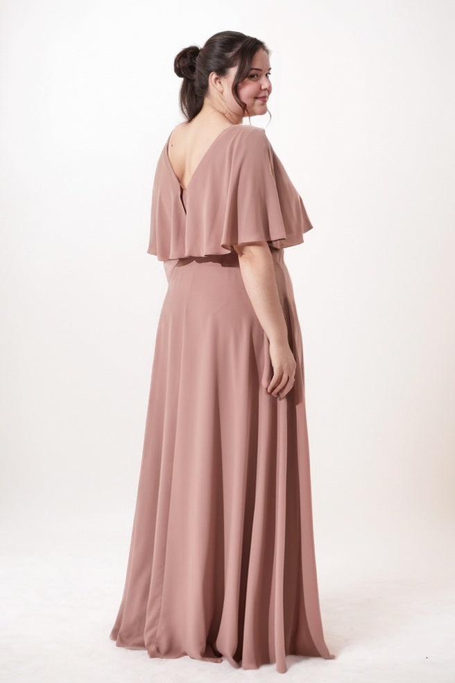 A-Line Maxi Chiffon Bridesmaid Dress CB0759