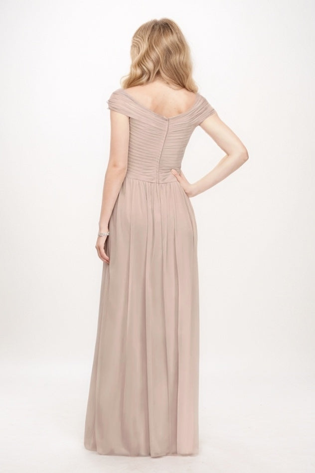 A-Line Maxi Chiffon Bridesmaid Dress CB0762