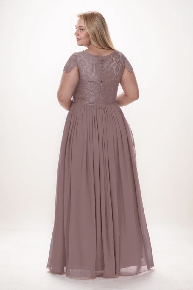 A-Line Maxi Chiffon Bridesmaid Dress CB0764