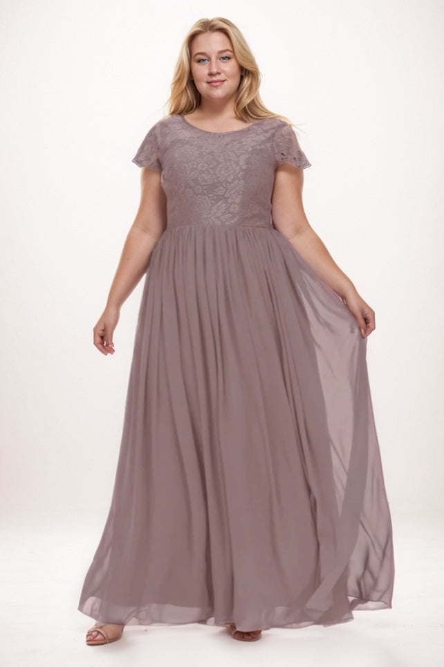 A-Line Maxi Chiffon Bridesmaid Dress CB0764