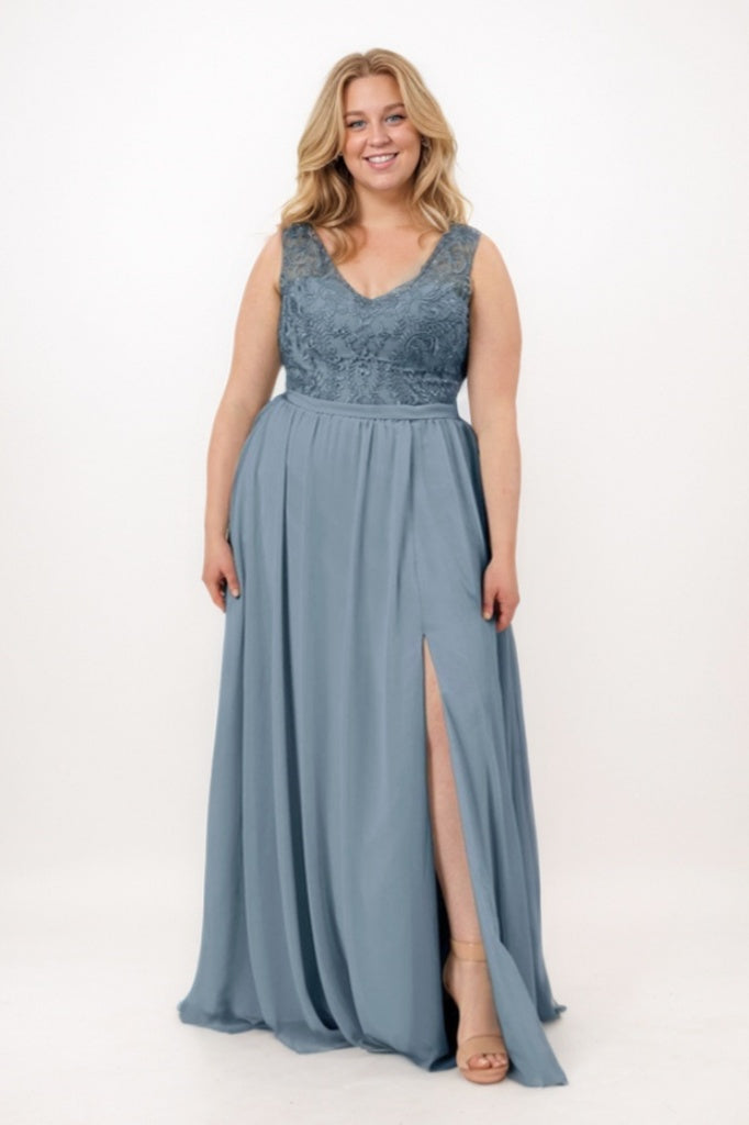 A-Line Maxi Chiffon Bridesmaid Dress CB0769