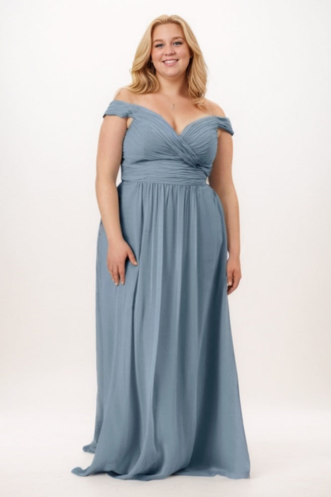 A-Line Maxi Chiffon Bridesmaid Dress CB0770