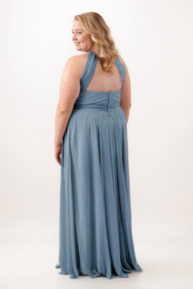 A-Line Maxi Chiffon Bridesmaid Dress CB0773