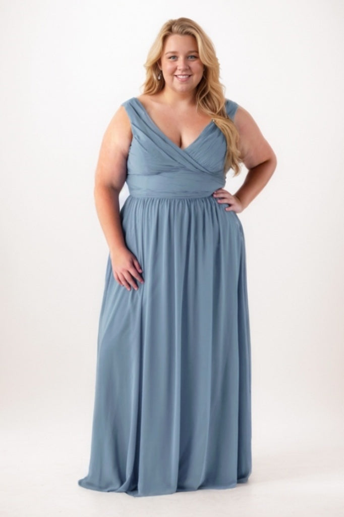 A-Line Maxi Chiffon Bridesmaid Dress CB0774