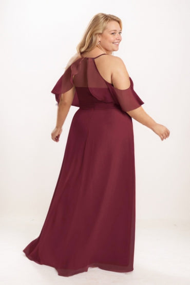 A-Line Maxi Chiffon Bridesmaid Dress CB0784