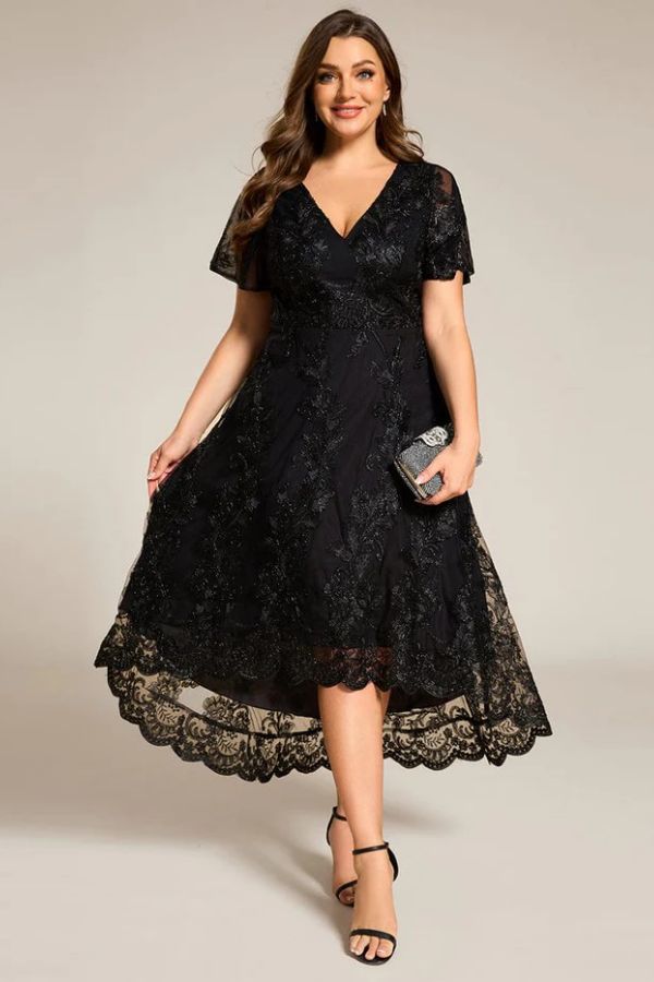 A-Line Midi Lace Dress CG0268