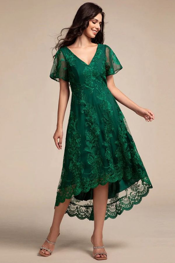 A-Line Midi Lace Dress CG0268