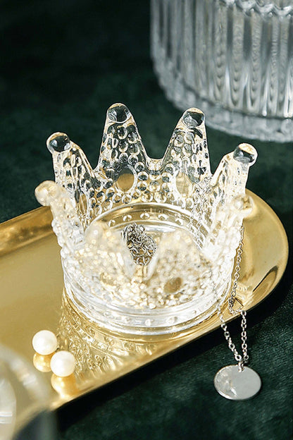 Gold Accent Crown Shaped Round Receptacle CGF0007 (Set of 6 pcs)