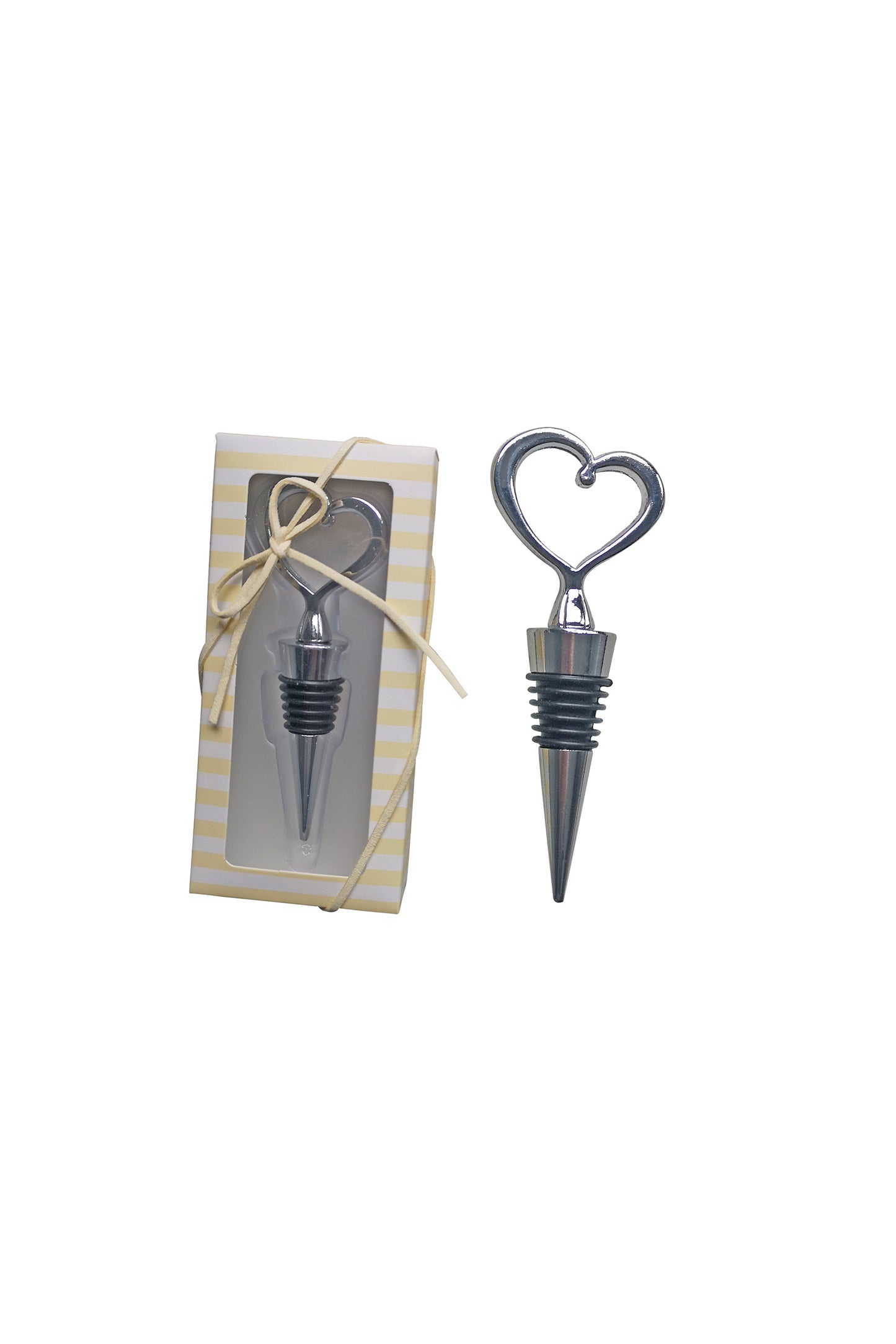 One Love One Heart Chrome Bottle Stopper Favors CGF0076 (Set of 6 pcs)