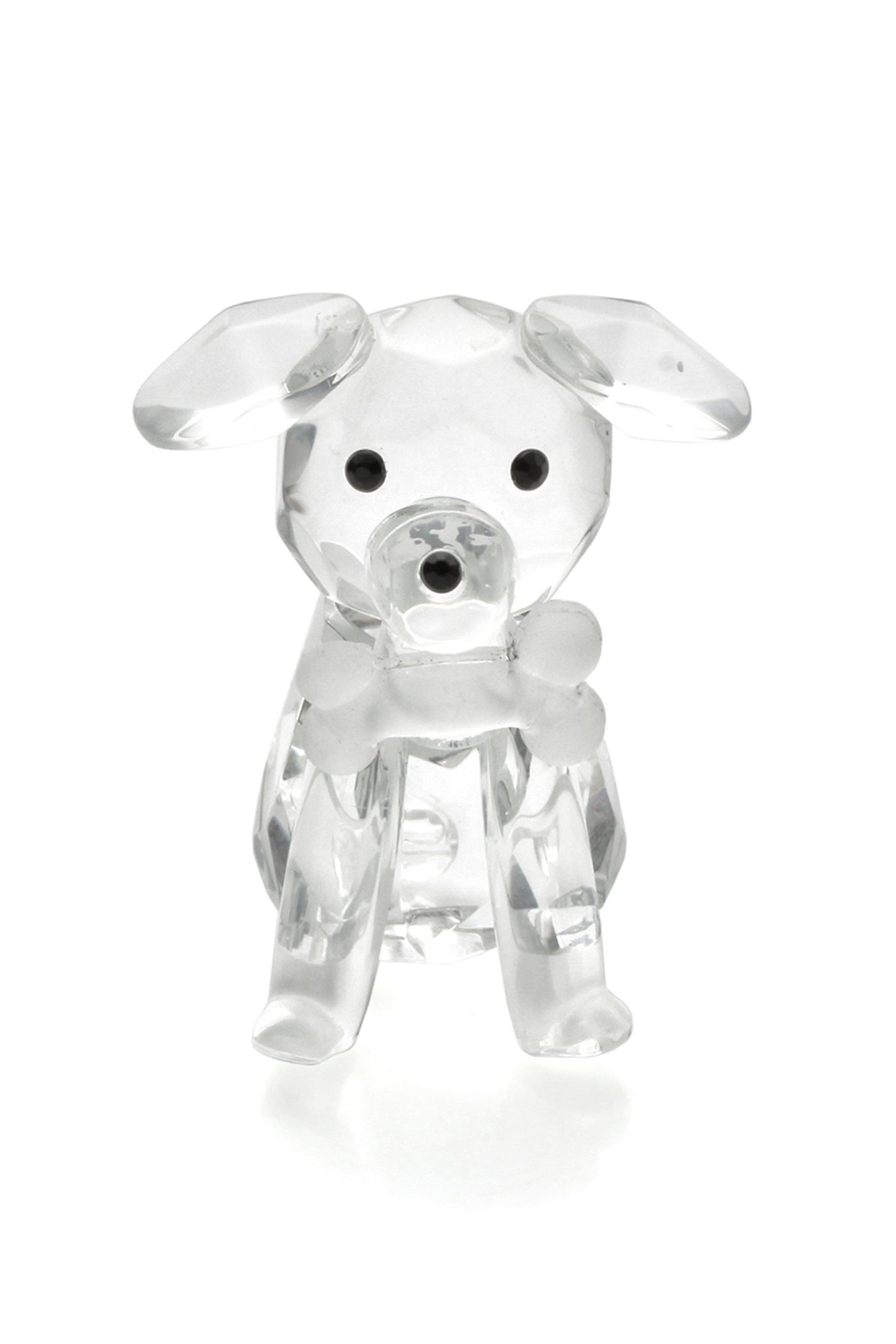 Cute Crystal Dog and Bone Miniature Favor Ornaments CGF0149 (Set of 6 pcs)