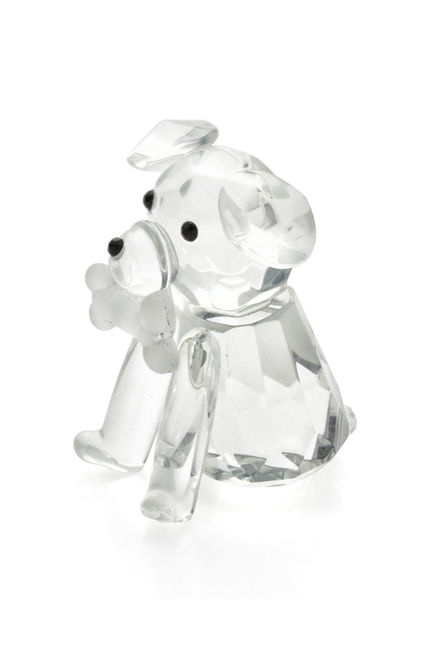 Cute Crystal Dog and Bone Miniature Favor Ornaments CGF0149 (Set of 6 pcs)