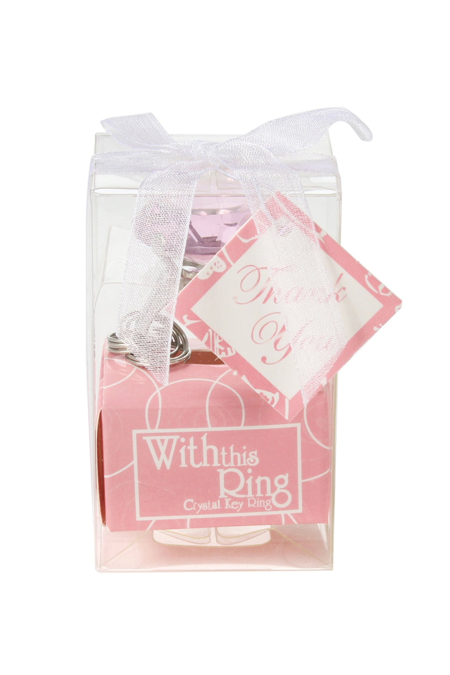 Pink Diamond Ring Keyring-Wedding Bridal Shower Favors CGF0154 (Set of 6 pcs)