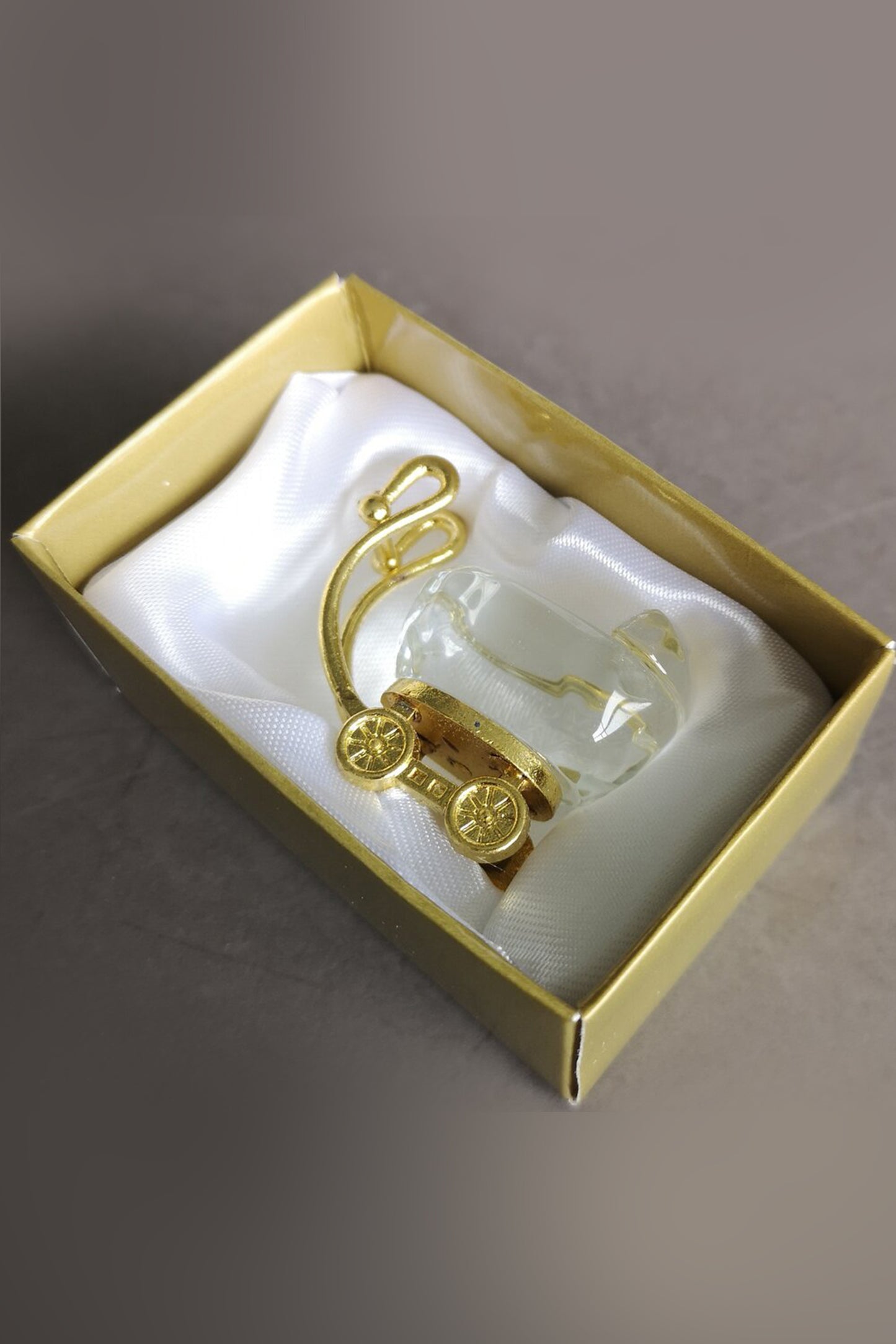 Gold Crystal Baby Carriage Favors CGF0164 (Set of 6 pcs)