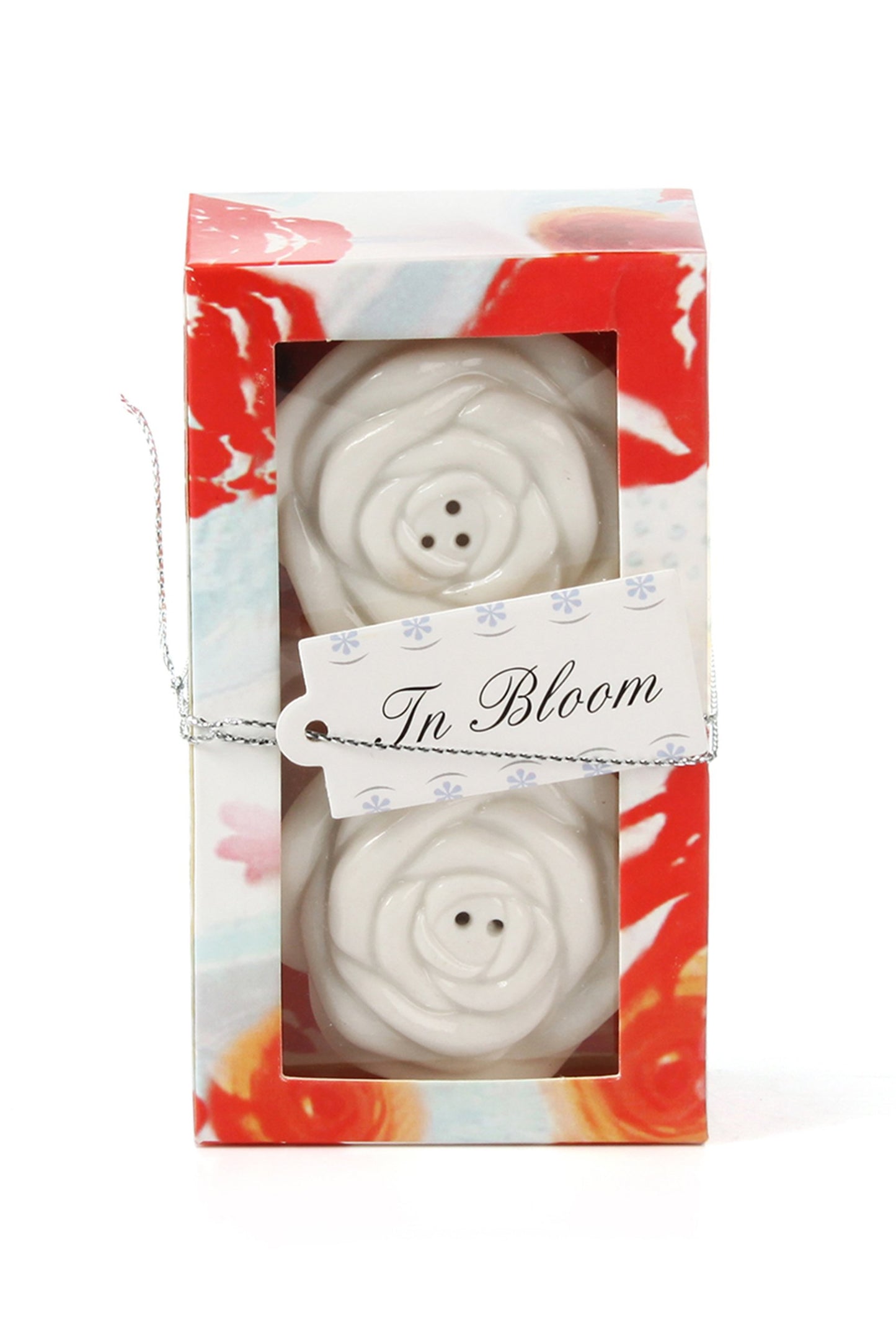 In Bloom Ceramic Rose Salt and Pepper Shakers CGF0183 (Set of 6 pcs)