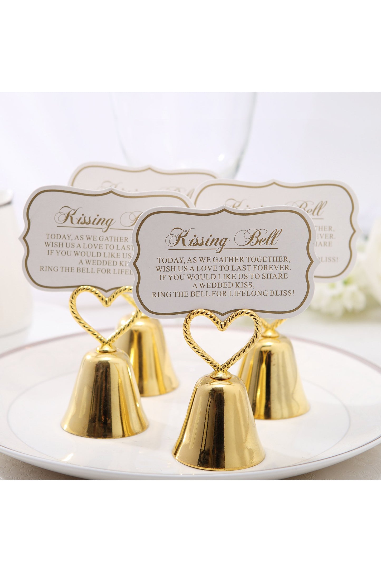 Kissing Bells Wedding Place Card Holders CGF0220 (Set of 6 pcs)