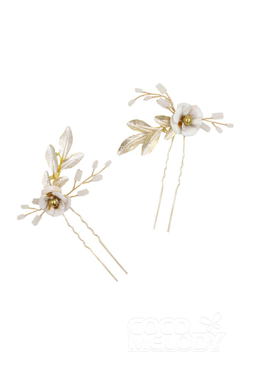 Chic Alloy Hairpins with Flower CH0174