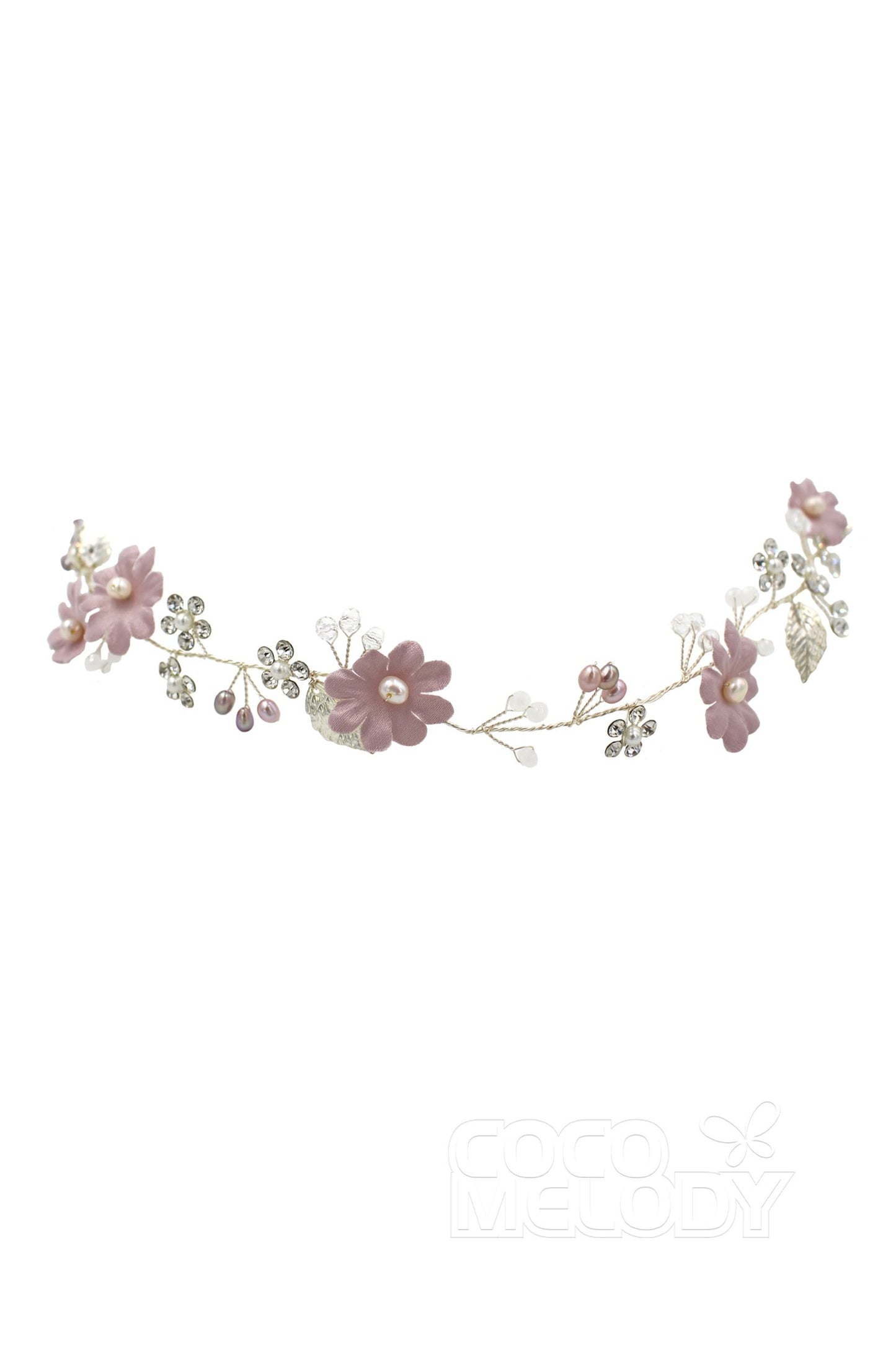 Alloy Headbands with Flower and Crystals CH0209