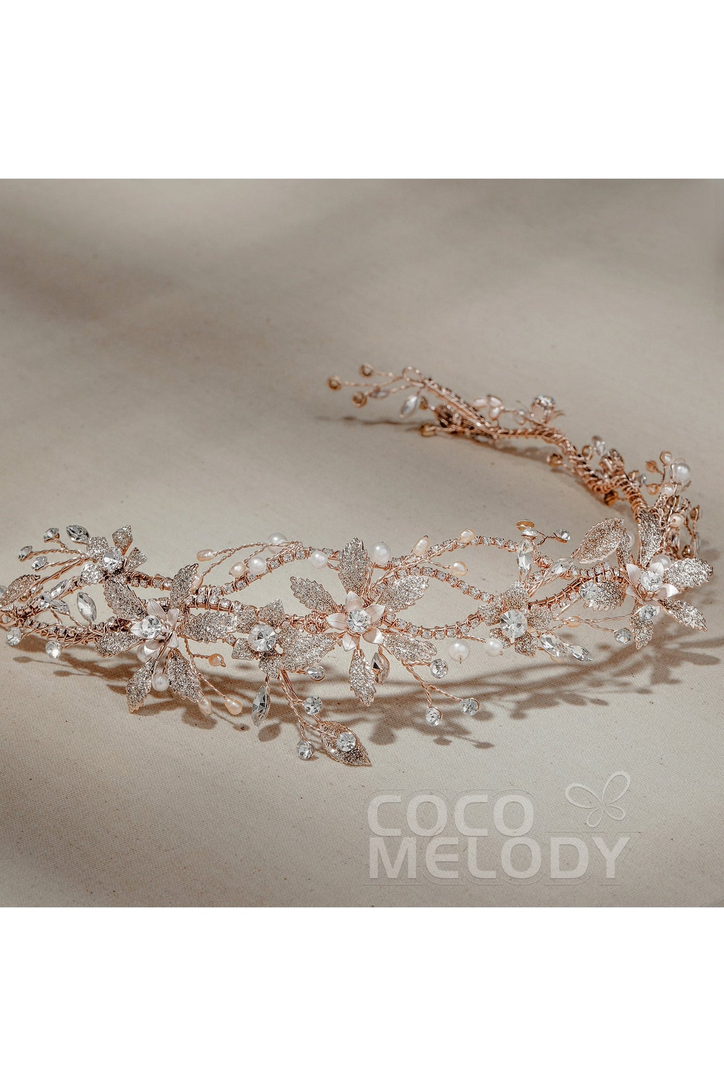 Alloy Headpieces with Pearl and Rhinestone CH0273