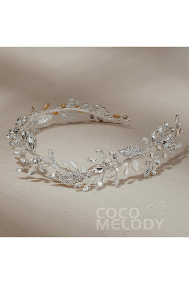 Alloy Headpieces with Rhinestone and Opal CH0274